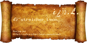 Östreicher Leon névjegykártya